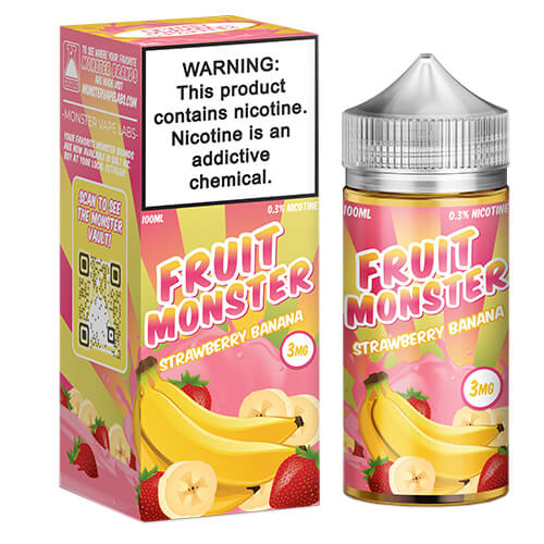 Fruit Monster eJuice Synthetic - Strawberry Banana - 100ml