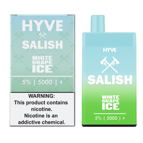 HYVE X Salish 5K - Disposable Vape Device - White Grape Ice (5 Pack)