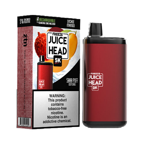 Juice Head 5K Freeze ZTN - Disposable Vape Device - Lychee Mango - 10 Pack