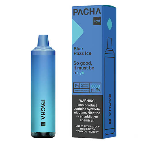 Pachamama SYNthetic 3000 - Disposable Vape Device - Case of Blue Razz Ice (10 Pack)