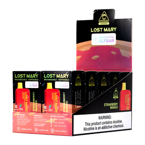 Lost Mary OS5000 - Disposable Vape Device - Straw Mango - 10 Pack