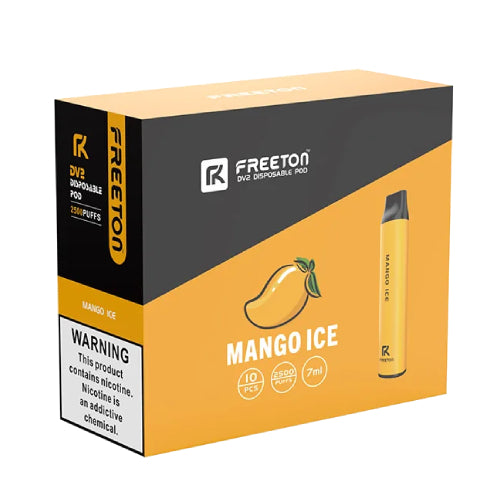 FREETON DV2 NTN - Disposable Vape Device - Mango Ice - 10 Pack