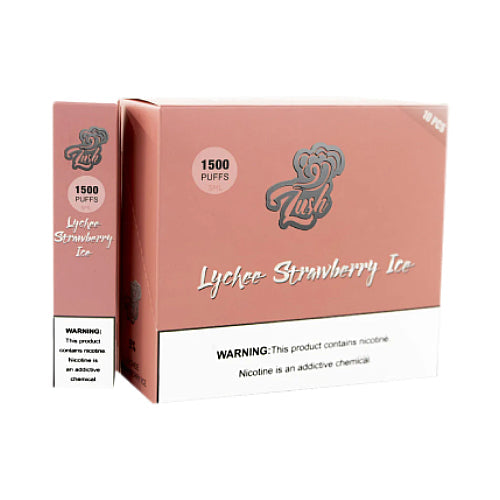 Lush 1500 - Disposable Vape Device - Lychee Strawberry Ice - 10 Pack