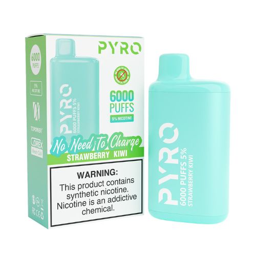 Pyro 6000 - Disposable Vape Device - Strawberry Kiwi (10 Pack)