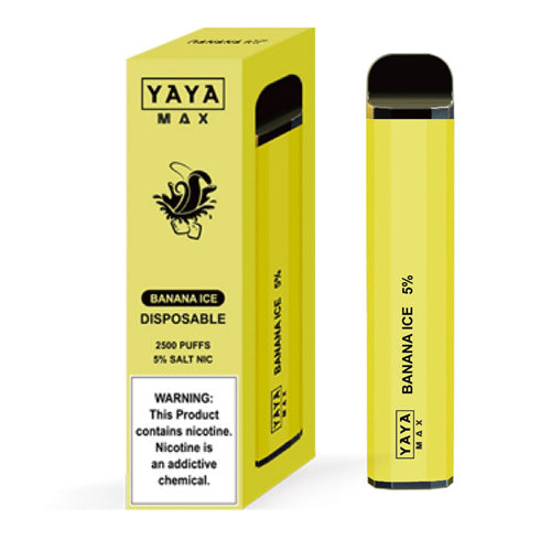 YAYA MAX 2500 NTN - Disposable Vape Device - Banana Ice - 10 Pack
