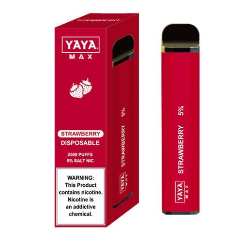 YAYA MAX 2500 NTN - Disposable Vape Device - Strawberry - 10 Pack