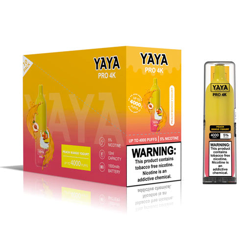 YAYA Pro 4K NTN - Disposable Vape Device - Peach Mango Yogurt - 10 Pack