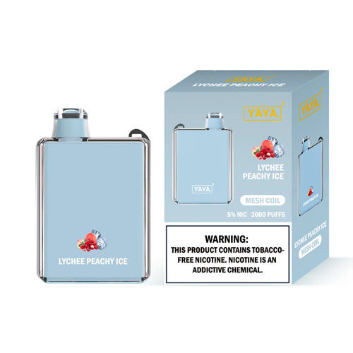 YAYA Square 3000 NTN - Disposable Vape Device - Lychee Peachy Ice - 10 Pack