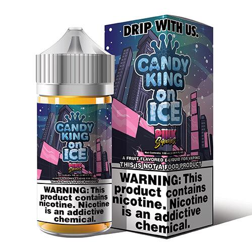 Candy King On Ice eJuice Synthetic - Pink Squares On Ice - 100ml