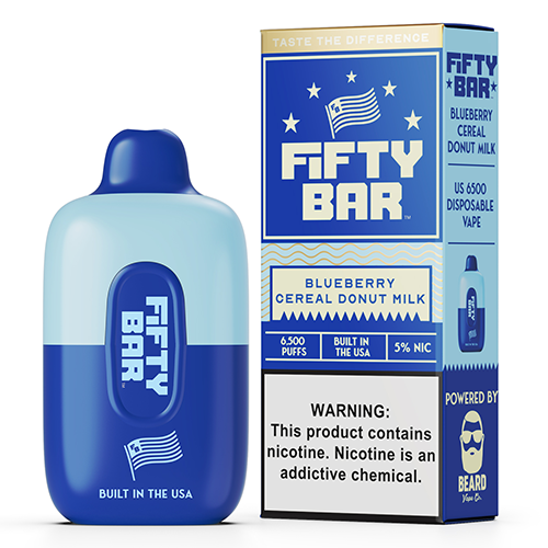 Fifty Bar - Disposable Vape Device - Blueberry Cereal Donut Milk (10 Pack)