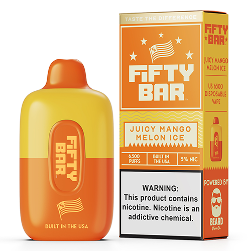 Fifty Bar - Disposable Vape Device - Juicy Mango Melon Ice (10 Pack)