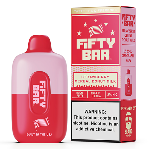 Fifty Bar - Disposable Vape Device - Strawberry Cereal Donut Milk (10 Pack)