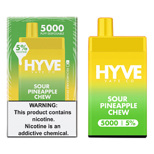 Hyve 5K - Disposable Vape Device - Sour Pineapple Chew (5 Pack)