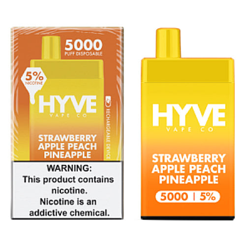 Hyve 5K - Disposable Vape Device - Strawberry Apple Peach Pineapple (5 Pack)