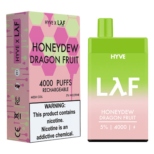 Hyve 4K NTN x Laf - Disposable Vape Device - Honeydew Dragonfruit (5 P   ADV365