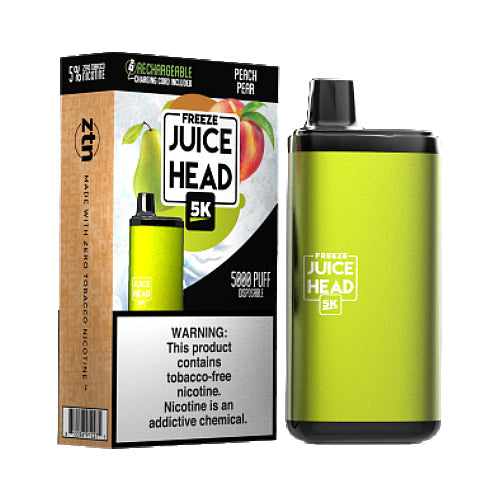 Juice Head 5K Freeze ZTN - Disposable Vape Device - Peach Pear - 10 Pack