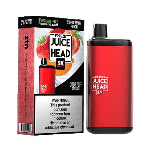 Juice Head 5K Freeze ZTN - Disposable Vape Device - Strawberry Peach - 10 Pack