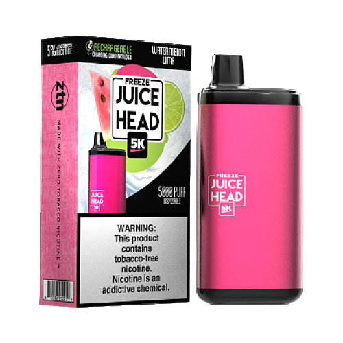 Juice Head 5K Freeze ZTN - Disposable Vape Device - Watermelon Lime - 10 Pack