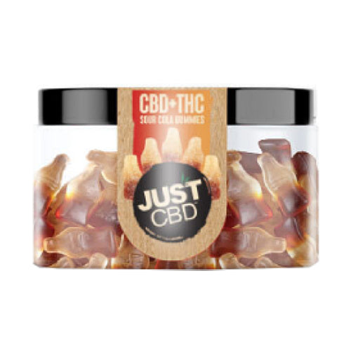 JustCBD CBD + THC Sour Cola Gummies