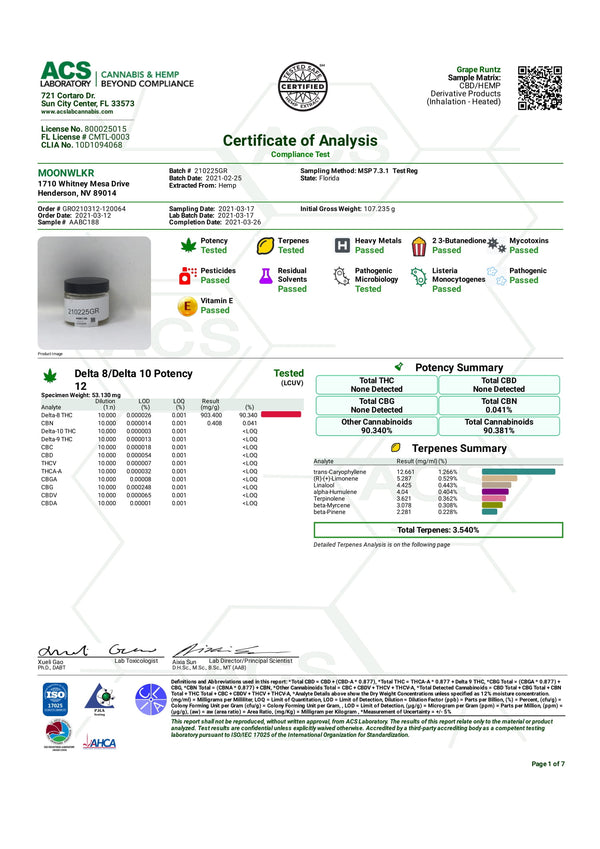 Moonwlkr D8 Oil Cartridge Himalia