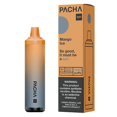 Pachamama SYNthetic 3000 - Disposable Vape Device - Case of Mango Ice ADV365 Pachamama SYNthetic 3000 - Disposable Vape Device - Case of Mango Ice ADV365