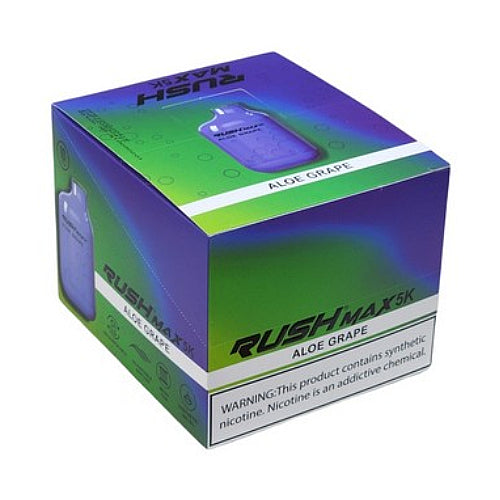 Rush MAX 5k Disposable Vape Device Aloe Grape (10 Pack)