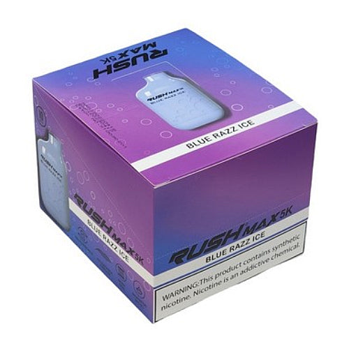 Rush MAX 5k Disposable Vape Device Blue Razz Ice (10 Pack)