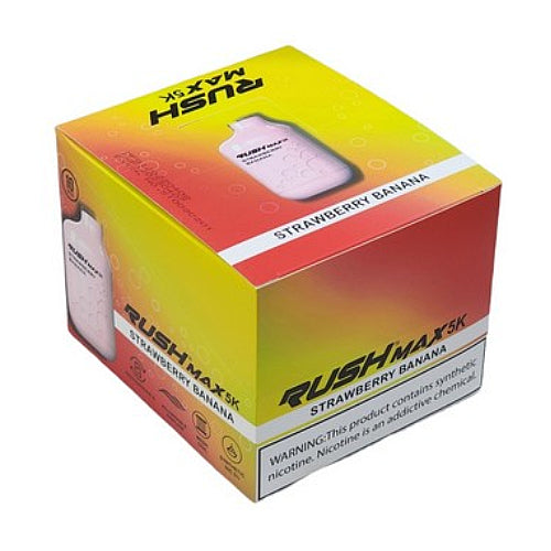 Rush MAX 5k Disposable Vape Device Strawberry Banana (10 Pack)