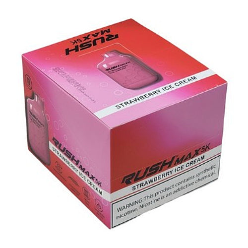 ice cream disposable vape Rush MAX 5k Device Strawberry (10 Pack) – ADV365 White Gummy BAR JUICE cartpen Flavor:Polar Ice