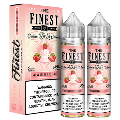 The Finest E-Liquid Synthetic - Strawberry Custard - 2x60ml