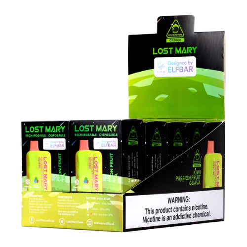 Lost Mary OS5000 - Disposable Vape Device - Kiwi Passion Fruit Guava - 10 Pack