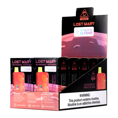 Lost Mary OS5000 - Disposable Vape Device - Straw Pina Colada - 10 Pack