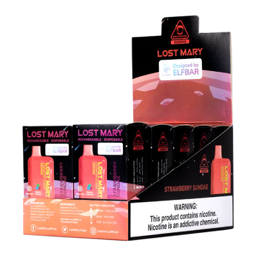 Lost Mary OS5000 - Disposable Vape Device - Straw Sundae - 10 Pack
