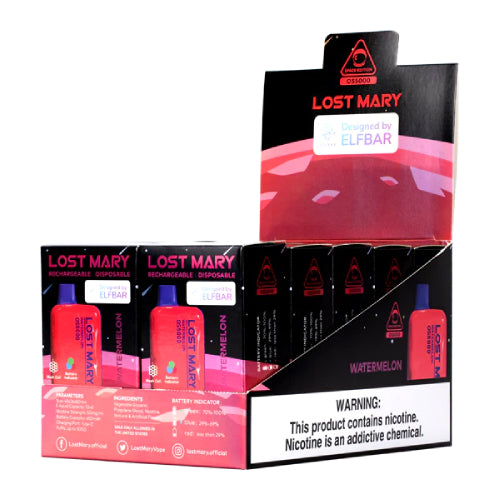 Lost Mary OS5000 - Disposable Vape Device - Watermelon - 10 Pack ADV365 Lost Mary OS5000 - Disposable Vape Device - Watermelon - 10 Pack ADV365