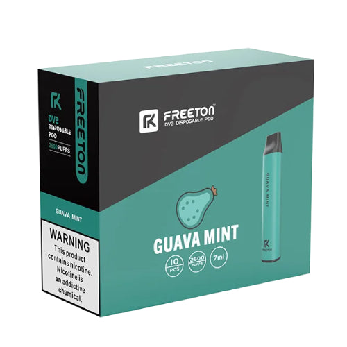 FREETON DV2 NTN - Disposable Vape Device - Guava Mint - 10 Pack