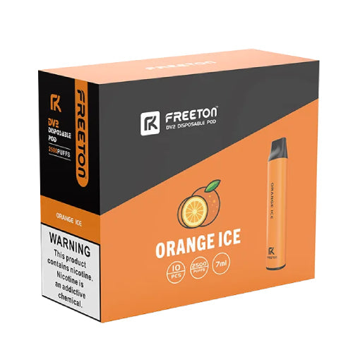 FREETON DV2 NTN - Disposable Vape Device - Orange Ice - 10 Pack