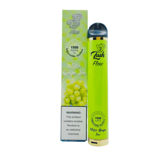 Lush 1500 Flow - Disposable Vape Device - White Grape Ice - 10 Pack