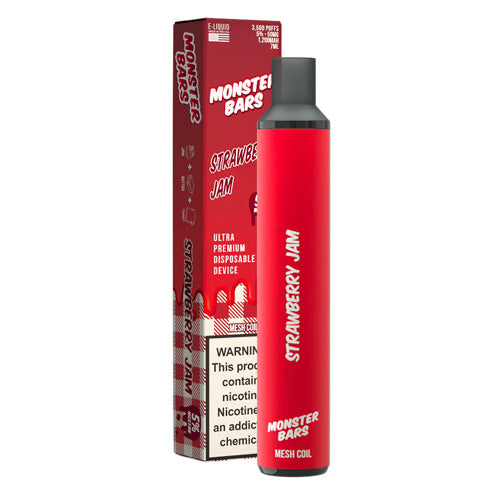Monster Bars XL NTN - Disposable Vape Device - Strawberry Jam - 10 Pac ADV365 Monster Bars XL NTN - Disposable Vape Device - Strawberry Jam - 10 Pac ADV365