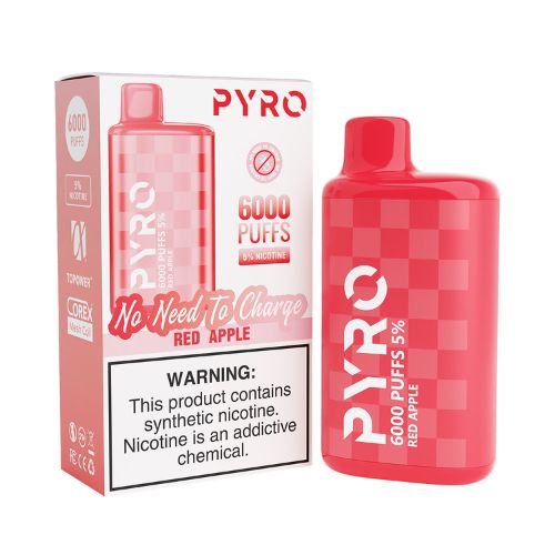 Pyro 6000 - Disposable Vape Device - Red Apple (10 Pack) ADV365 Pyro 6000 - Disposable Vape Device - Red Apple (10 Pack) ADV365