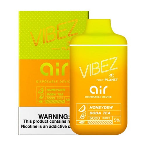 Vibez Air 6K - Disposable Vape Device - Honeydew Boba Tea (10 Pack)