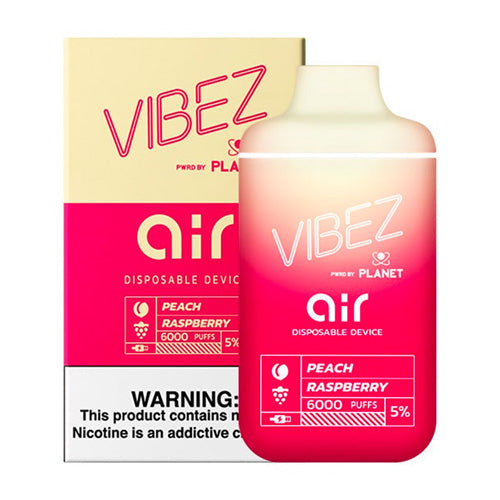 Vibez Air 6K - Disposable Vape Device - Peach Raspberry (10 Pack)