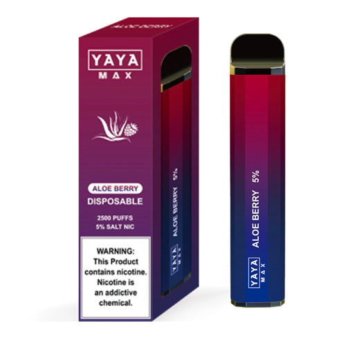 YAYA MAX 2500 NTN - Disposable Vape Device - Aloe Berry - 10 Pack