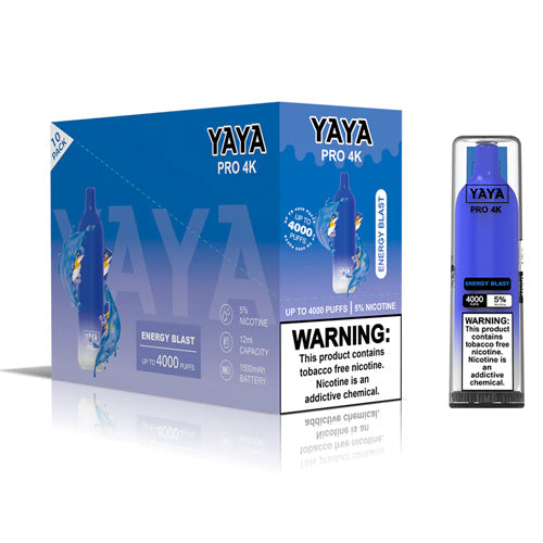 YAYA Pro 4K NTN - Disposable Vape Device - Energy Blast - 10 Pack