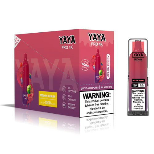 YAYA Pro 4K NTN - Disposable Vape Device - Melon Berry - 10 Pack