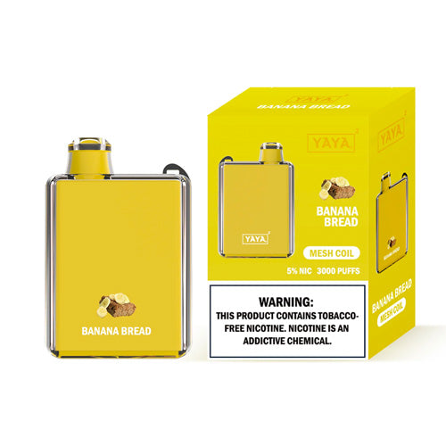 YAYA Square 3000 NTN - Disposable Vape Device - Banana Bread - 10 Pack ADV365 YAYA Square 3000 NTN - Disposable Vape Device - Banana Bread - 10 Pack ADV365