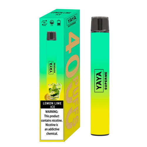YAYA SUPREME 4K - Disposable Vape Device - Lemon Lime Ice - 10 Pack ADV365 YAYA SUPREME 4K - Disposable Vape Device - Lemon Lime Ice - 10 Pack ADV365